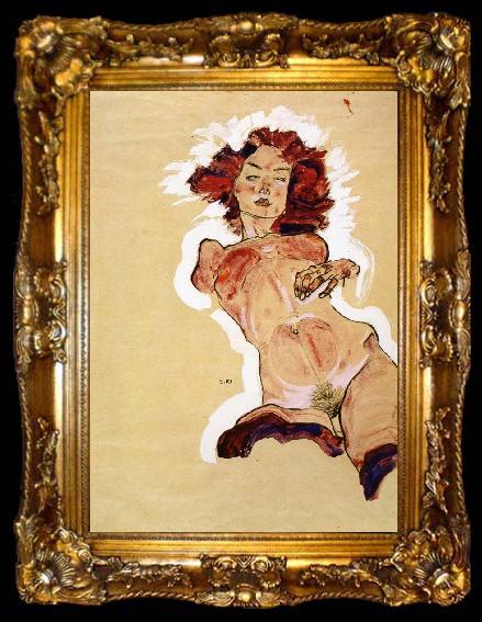framed  Egon Schiele Female Nude, ta009-2